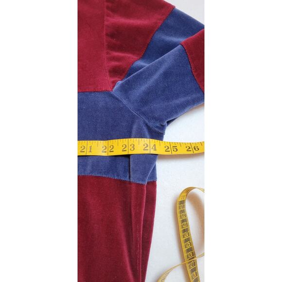 Vtg Jantzen Men's Track Jacket XL USA Bomber Colorblock Velour 80s 90s Hip Hop - Picture 4 of 8